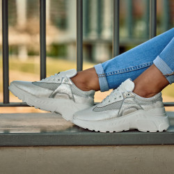 Női sportcipő 6015 gyöngyház fehér kombinált