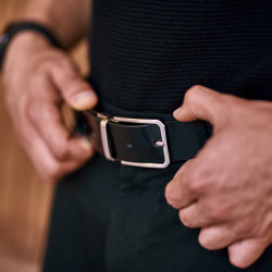Curea barbati 35b negru+biz negru lifestyle