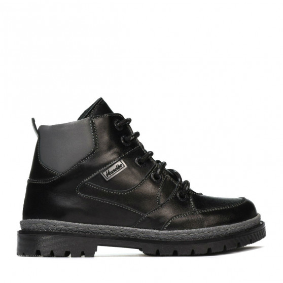 Ghete copii 3017 negru+gri Ghete copii 3017 negru+gri