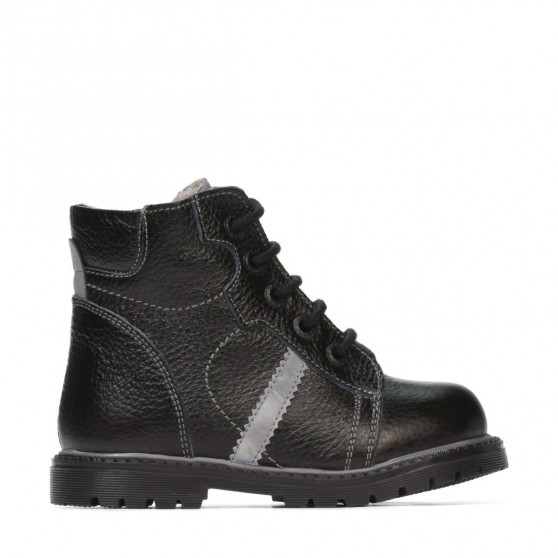 Ghete copii mici 102c negru combinat Ghete copii mici 102c negru combinat