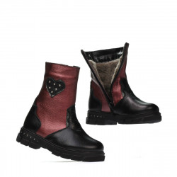 Ghete copii mici 103c negru+bordo