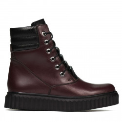 Ghete dama 3343 bordo combinat
