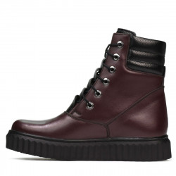 Ghete dama 3343 bordo combinat