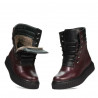 Ghete dama 3343 bordo combinat
