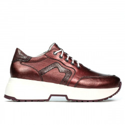 Pantofi sport dama 6019 bordo sidef combinat