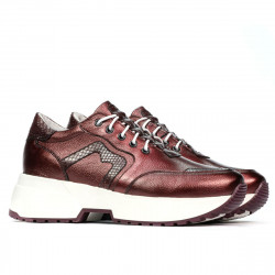 Női sportcipő 6019 bordó gyöngyház kombinált