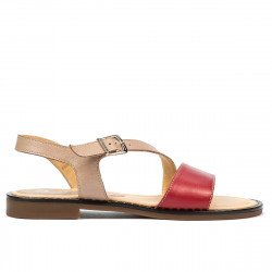 Sandale dama 5070 rosu+pudra