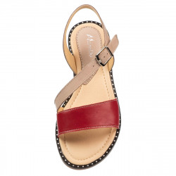 Sandale dama 5070 rosu+pudra