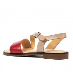 Sandale dama 5070 rosu+pudra