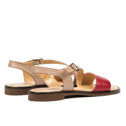 Sandale dama 5070 rosu+pudra