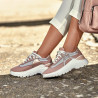 Pantofi sport dama 6015 pudra sidef combinat