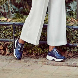 Női sportcipő 6019 gyöngyházfényű indigó kombinált