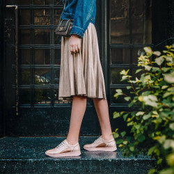 Női sport/casual cipő 6010 gyöngyház púder kombinált