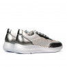 Pantofi sport dama 6024 argintiu+alb