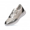 Pantofi sport dama 6024 argintiu+alb