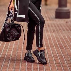 Női sportcipő 6015 fekete kombinált