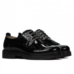 Pantofi casual dama 6025 lac negru