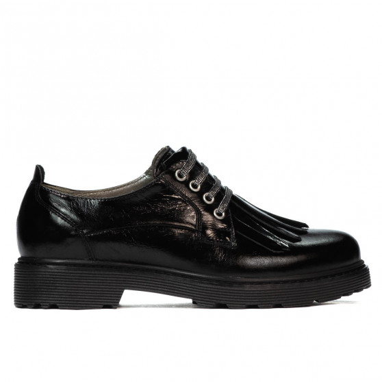 Pantofi casual dama 6025 lac negru