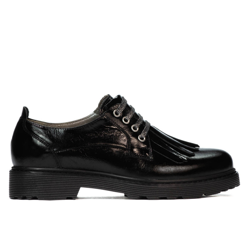 Pantofi casual dama 6025 lac negru
