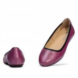 Női balerinák 6027 ciklámen gyöngyház