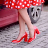 Pantofi eleganti/casual dama 1254 lac rosu lifestyle