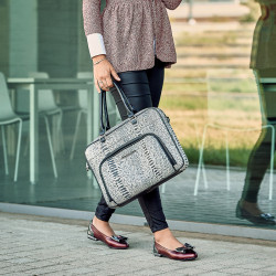 Női balerina 6014 bordó gyöngyház kombinált