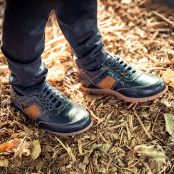 Pantofi copii 164 indigo+maro