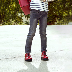 Gyerekcipő 158 lakk bordó