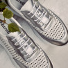 Pantofi sport dama 6024 argintiu+alb