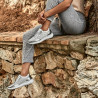 Pantofi sport dama 6024 argintiu+alb