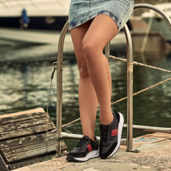 Pantofi sport dama 6030 negru+rosu