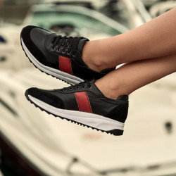 Pantofi sport dama 6030 negru+rosu