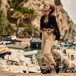 Női alkalmi cipő 6025 fekete lakkozott