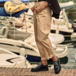 Női alkalmi cipő 6025 fekete lakkozott