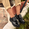 Pantofi casual dama 6025 lac negru