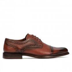 Pantofi eleganti barbati 880 a coniac combinat