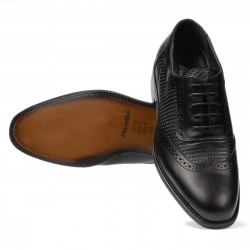 Pantofi eleganti barbati 922 negru combinat