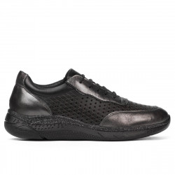 Pantofi sport dama 6024 argintiu+negru