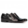 Pantofi eleganti barbati 740 lac negru combinat
