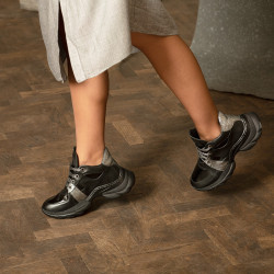 Ghete dama 3351 negru combinat