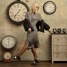 Ghete dama 3351 negru combinat