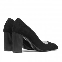 Elegáns női cipő 1278 fekete antilop