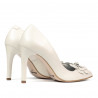 Pantofi eleganti dama 1282 alb fildes