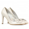 Pantofi eleganti dama 1282 alb fildes