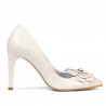 Pantofi eleganti dama 1282 alb fildes