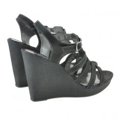 Sandale dama 575 negru satinat