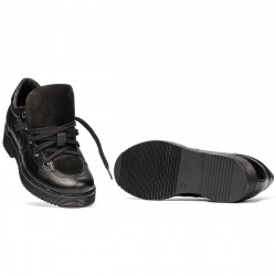 Pantofi casual dama 6026 negru combinat