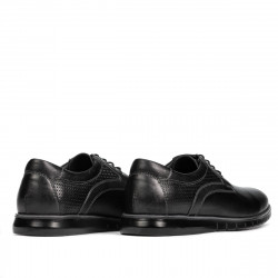 Pantofi casual 929 negru combinat