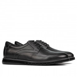 Pantofi casual 929 negru combinat