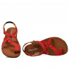 Sandale dama 5076 rosu corai velur